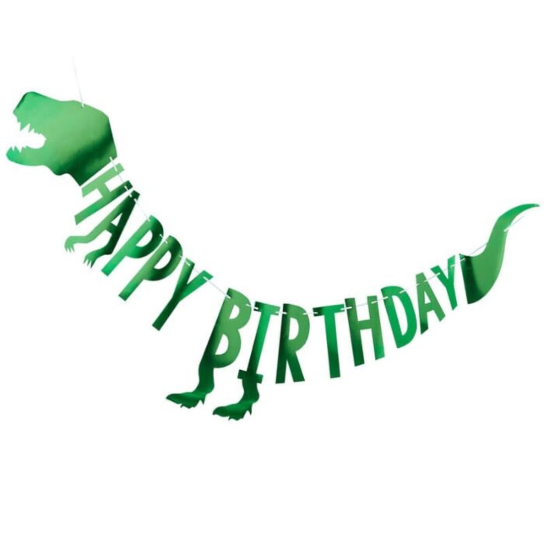 Happy Birthday PARTY DINOSAUR BUNTING - Etsy