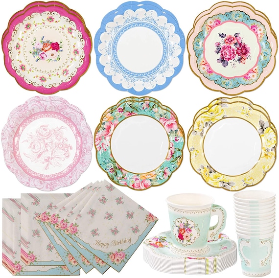 Vintage baby shower plates and napkins Clearance