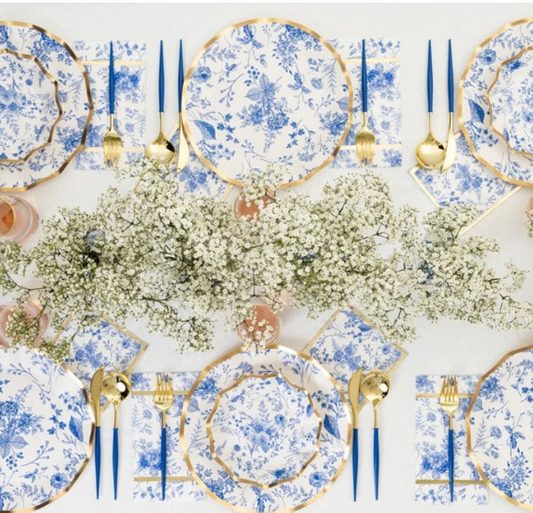 Blue Willow Paper Plates napkins 16pcs 7 Inch 16pcs 9 Inch Etsy