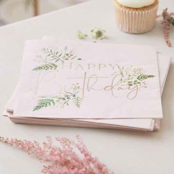 FLORAL TEA PARTY Paper Napkins Il_570xn
