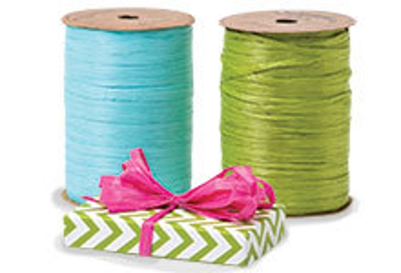 Raffia Ribbon Teal Gift Wrap Bridal Shower Wedding Decor Etsy