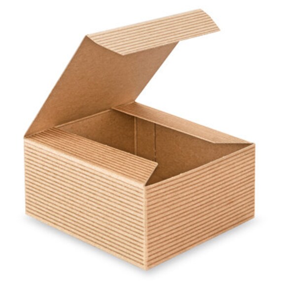 Small Favor Box. Wedding Favors Kraft Color Oin Stripe 4 X 4 X 2 Perfect for four candies Bridal shower Baby shower 24 boxes Il_570xn