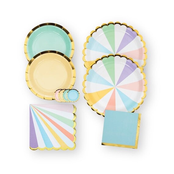 Rainbow Birthday, 16 ct Unicorn Party, Donut Party, Birthday Decorations, Party Decor, Party Plates, Party Napkins Il_570xn