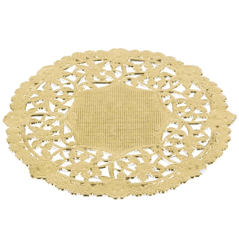 25 4 GOLD FOIL Paper Lace Doily Parties Weddings Etsy