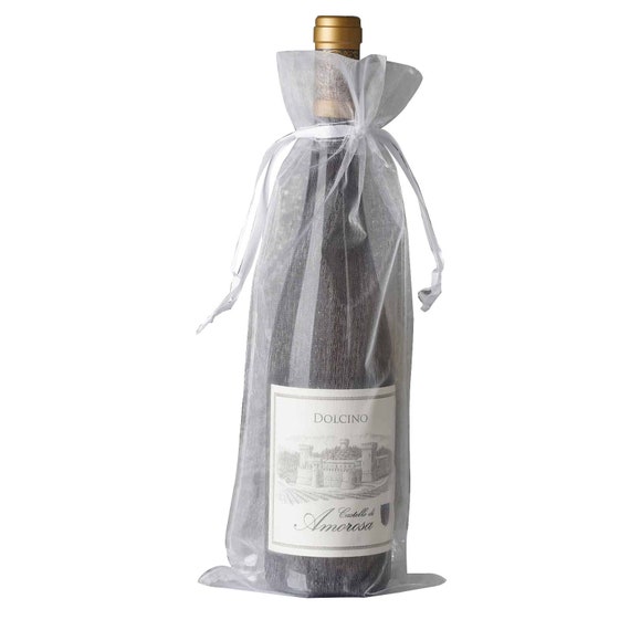 10 Pink Wine Organza Pouch Gift Bag 6/"x14/"