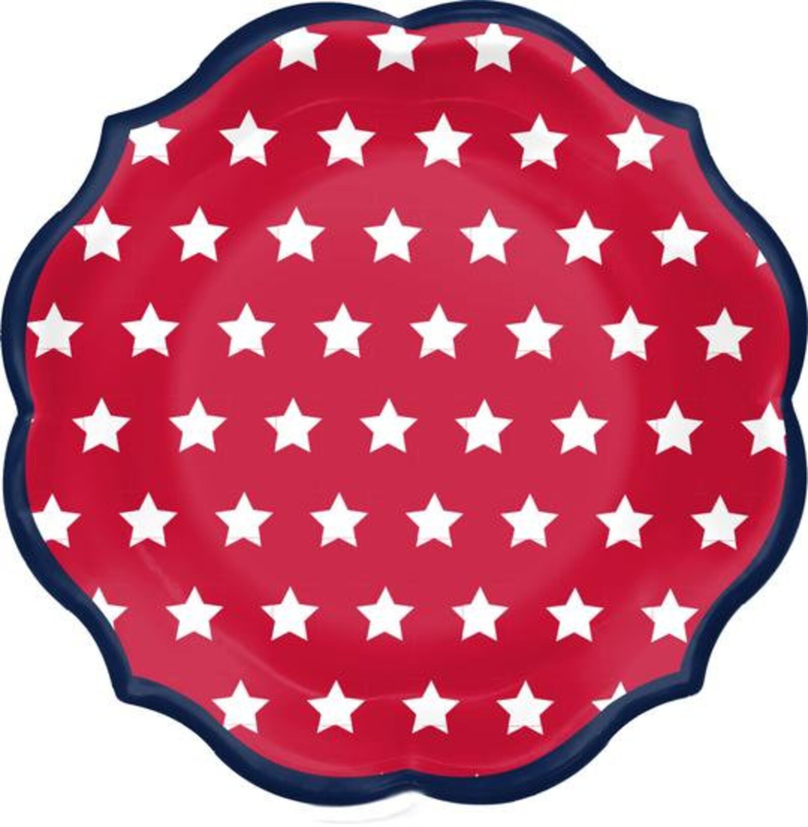 RED PATRIOTIC PAPER Dinner Plate Etsy