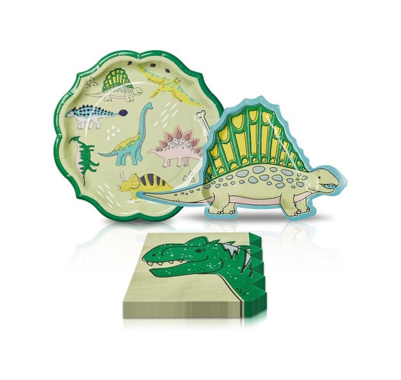 RAWRSOME TABLE SETTING,8 Guest, Party Bundle, Napkins, Plates, Birthday, Baby Shower Adventure Party Il_570xn