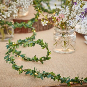Foliage String Lights, Greenery Lights, Rustic Wedding Decorations, Table Decorations