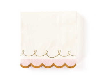 Pink & Gold Napkins , Pink Birthday Party -,Pink Baby Shower ,Bridal Shower