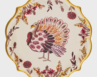 Amber Harvest Dinner Plates/8pk Holiday Fall