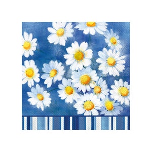 Agnetha Lunch Napkin Blue  20 per pkg: 3 ply - 6 1/2 x 6 1/2 in.