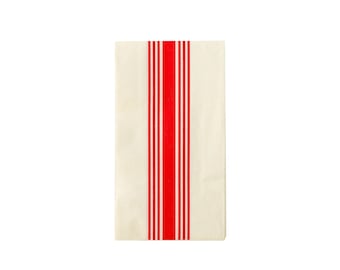 Hamptons Red Stripe Paper Guest Towel  18 ct
