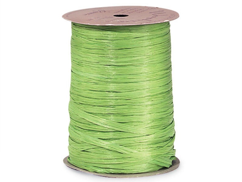 Raffia Ribbon Green Gift Wrap Bridal Shower Wedding Decor Etsy