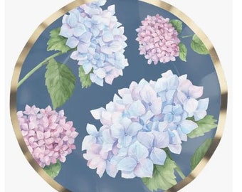 Salad Plate Hydrangea Foil/8pk , 8", perfect for side dishes, salads, cake, and more!