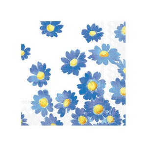 Agnetha Cocktail Napkin Blue 20 per pkg: 3 ply - 5 x 5 in.