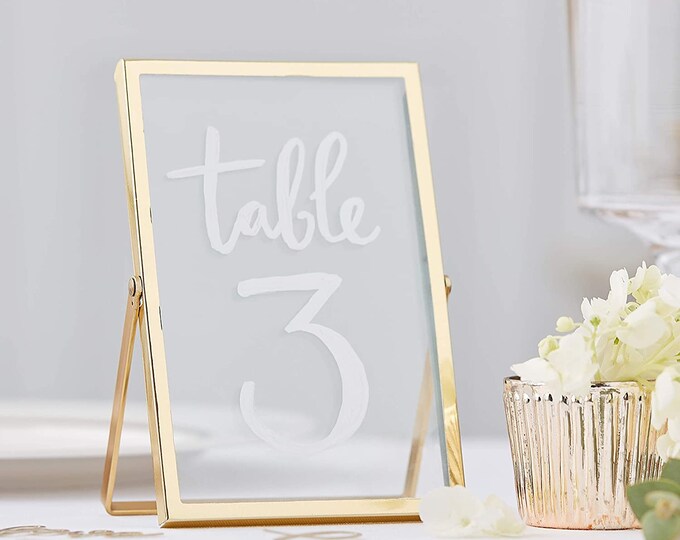 GOLD PHOTO FRAME Gold Wedding Table Number Frame, Gold Photo Frame