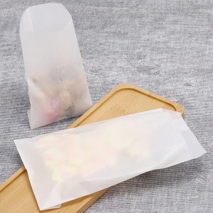3 x 5 1/2 &quot; Glassine Bags,75 food safe  , Wedding Favor Bags, Treat Bags, Business Card Envelopes