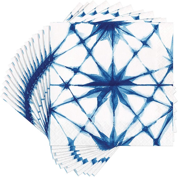 Shibori Lunch Napkins,6.5", Blue Il_570xn