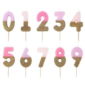 Pink   Number Birthday Candles