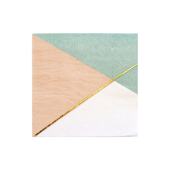 Desert Rose - Colorblock Cocktail Paper Napkins Il_570xn