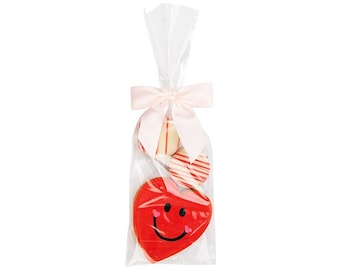 25 Clear Cookie Bags, Polypropylene Flat Bag 4" x 12"