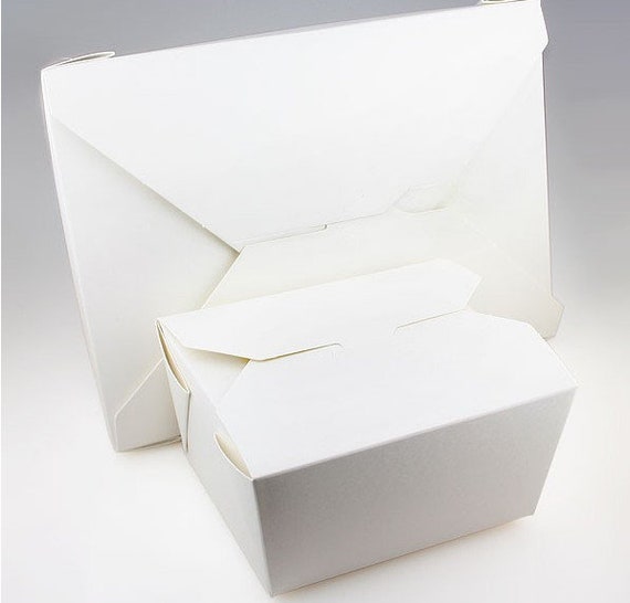 7-3/4 x 5-1/2 x 2-1/2 White Paper Folding #3 Food