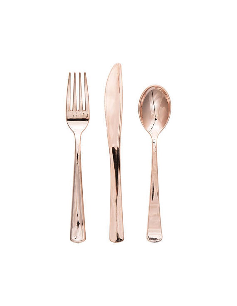 Rose Gold Cutlery 24 count