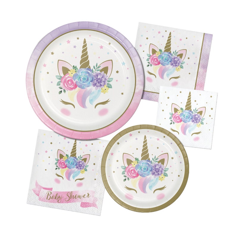 Unicorn Pastel Baby Shower Luncheon Napkins UNICORN BABY SHOWER