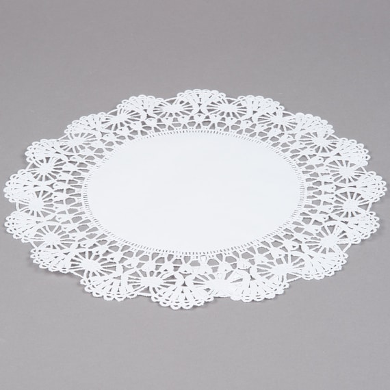 150 - 12" WHITE Paper Lace Doilies - Wedding Decor, Bridal Shower, Baby Shower, Scrapbooking, Large Doilies, DIY Bride Il_570xn