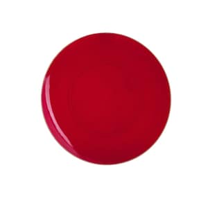 Cranberry Red / Gold  Dessert Plates - Plastic