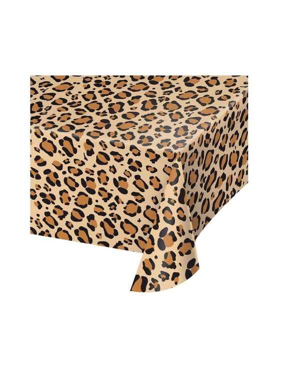 Leopard Print Tablecloth - Leopard Birthday, Safari Party, Cheetah Party, Safari Baby Shower, Party Decor Il_570xn