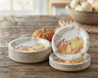 Fall Paper Plate Size:  10.5", perfect for holidays
