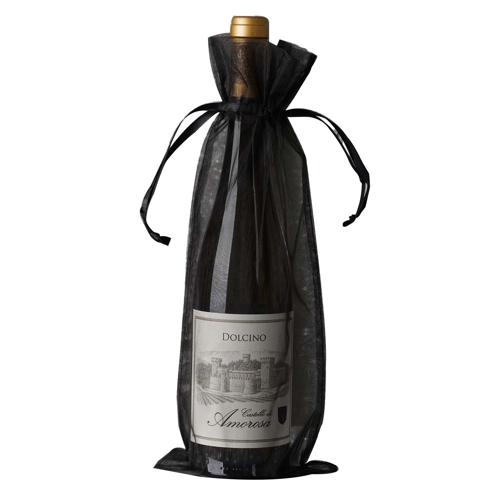 10 Black Organza Wine Bottle Bags 6 x 15 Inches Etsy