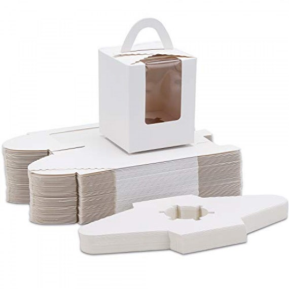 25 Single Cupcake Boxes,Individual Paper Cupcake Holder Containers