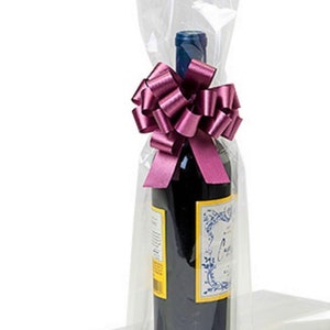 10 Clear Cello/Cellophane Wine bottle bag - 4&quot; x 4&quot; x 18&quot; Gusset Cellophane Bags