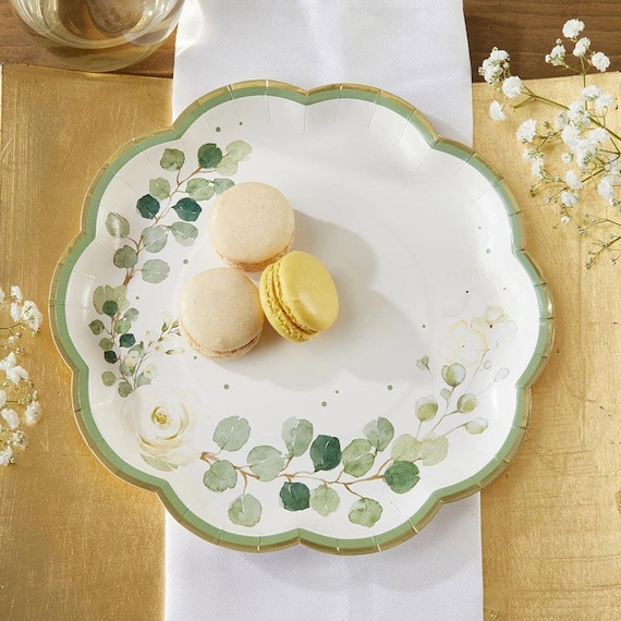 Botanical Garden 9 in. Premium Paper Plates (Set of 16) Il_570xn