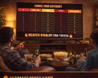 VERWARMDE RIVALRY Trivia Game MOEILIJK | PowerPoint-quiz met 60 vragen | Direct downloaden