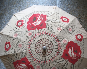 RÉSERVÉ À C. / PARAPLUIE florale vintage. Parasol des années 20.