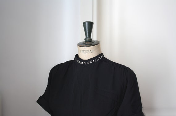 DIAMONDS 50s Dress // Black 50s Dress // Little Bl