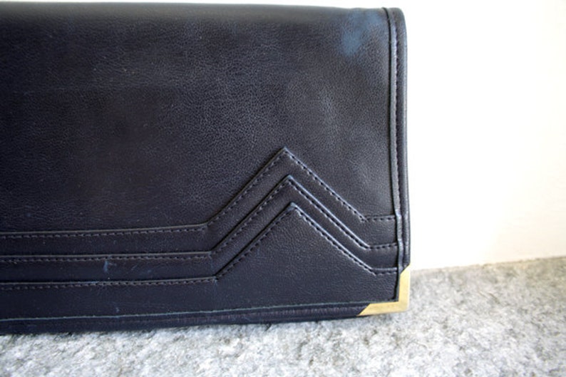 80s Leather CLUTCH // Vintage Italian image 2