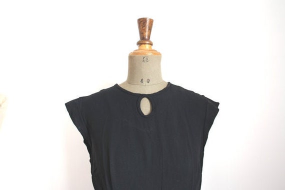 1950s LITTLE BLACK DRESS // Black 50s Dress //