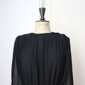 Vintage Chiffon dress // Pleated dress // DEADSTOCK. 90s vintage