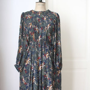 Vintage Floral dress // Pleated dress // DEADSTOCK image 2