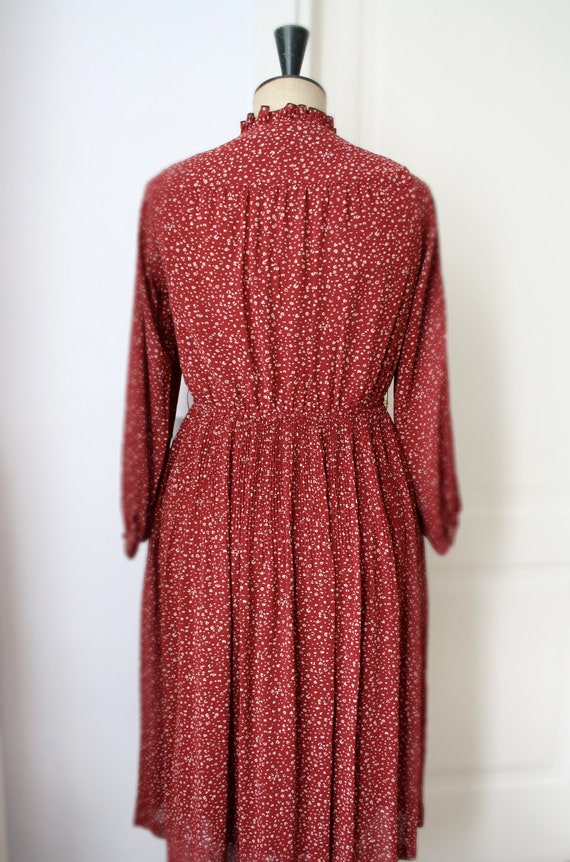 Vintage red dress // Pleated dress // DEADSTOCK - image 4