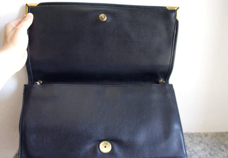 80s Leather CLUTCH // Vintage Italian image 5