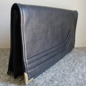 80s Leather CLUTCH // Vintage Italian image 3