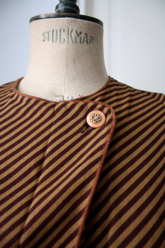 Vintage striped dress // Pleated dress. 80s dress - image 4