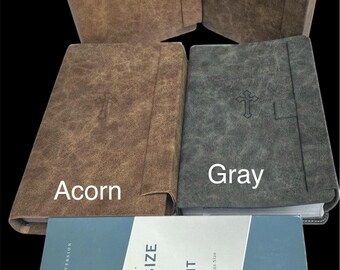 NIV MagFlap Magnetic Closure, Custom Distressed Leathersoft  Cover,  Large Print(11.5 point) Premium Personal Size Bible. Must See!!!