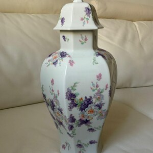 Vaso in porcellana Ancap, made in Italy, vintage anni '60, decorato con coperchio