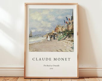Claude Monet Strand bei Trouville Kunstdruck – impressionistische Küstenkunst aus Frankreich